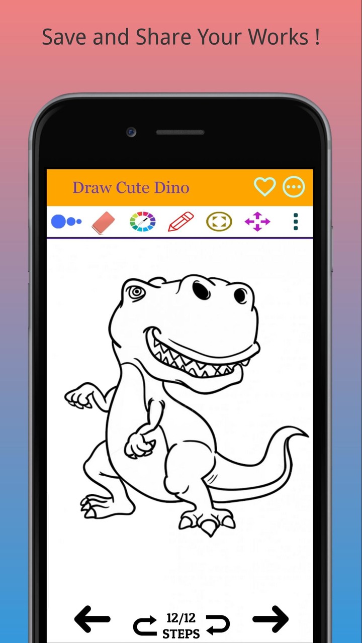 Cómo dibujar dinosaurios screenshot image 3_Popularmodapk.com