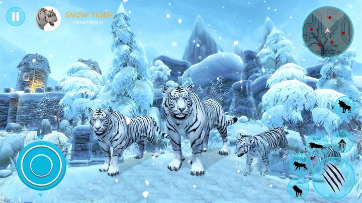 Wild White Tiger Family Sim screenshot image 2_Popularmodapk.com