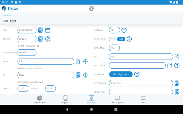 PilotLog screenshot image 2_Popularmodapk.com
