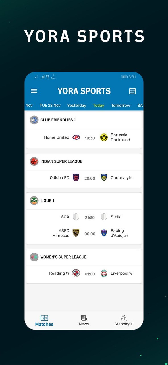 Yora Sports - Live Score screenshot image 8_Popularmodapk.com