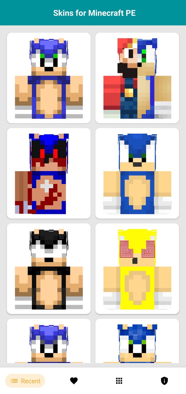 Soni Skins for Minecraft screenshot image 3_Popularmodapk.com