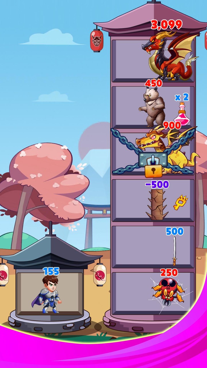 Hero Tower Wars Puzzle screenshot image 3_Popularmodapk.com