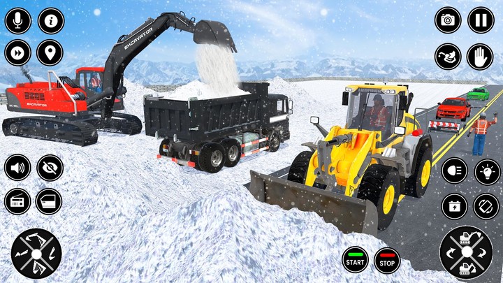 Snow Excavator Dump Truck Game screenshot image 3_Popularmodapk.com