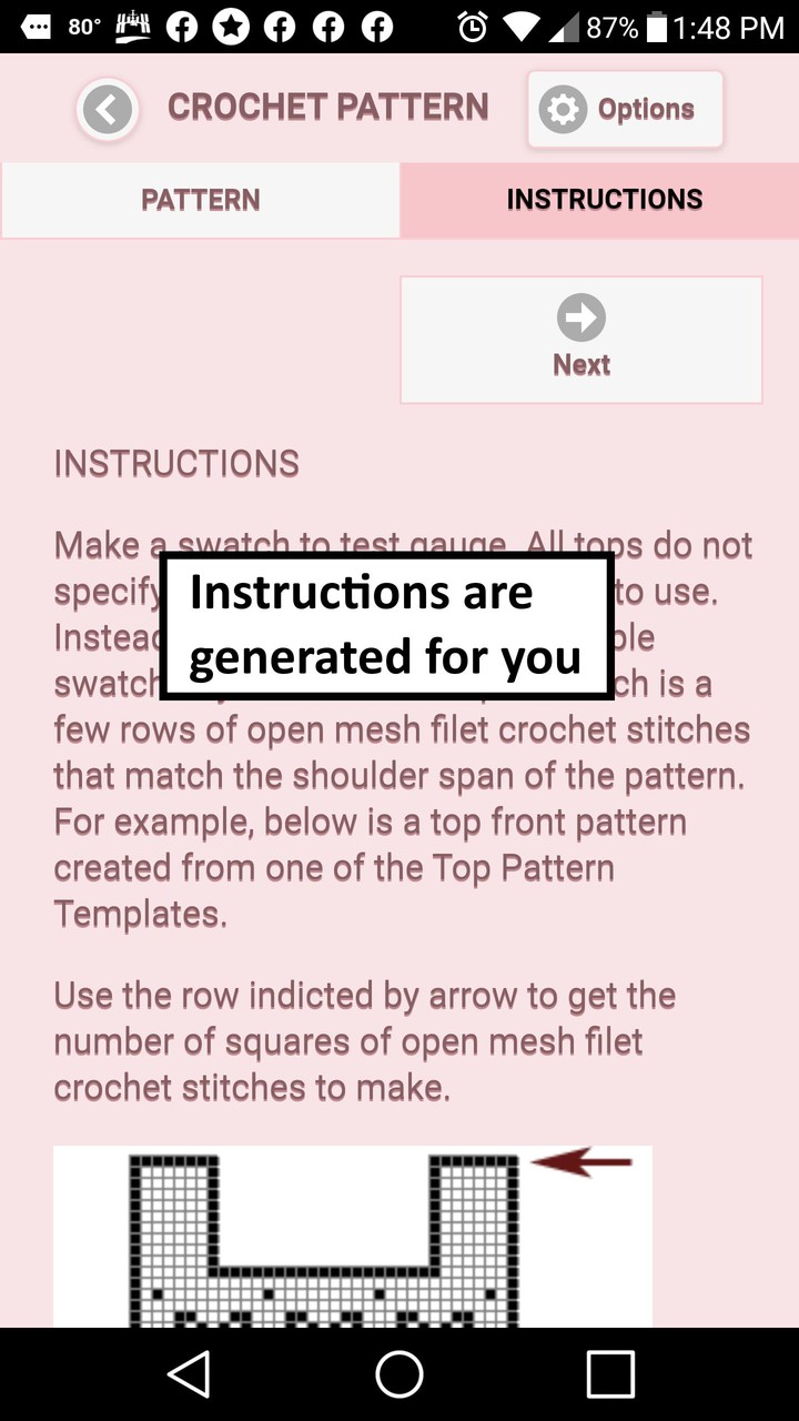 Filet Crochet Top Pattern Creator screenshot image 7_Popularmodapk.com