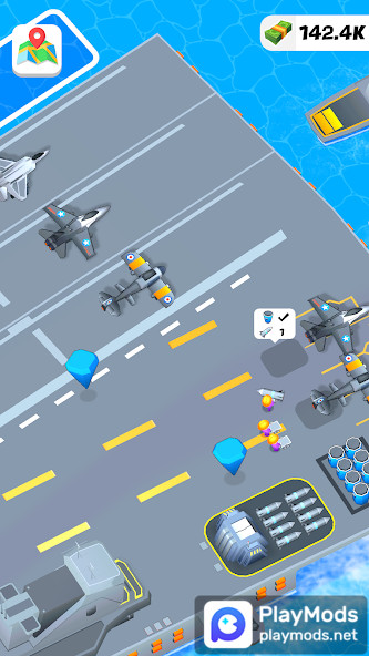 Idle Aircraft Carrier<span>(unlimited money)</span> screenshot image 2_Popularmodapk.com