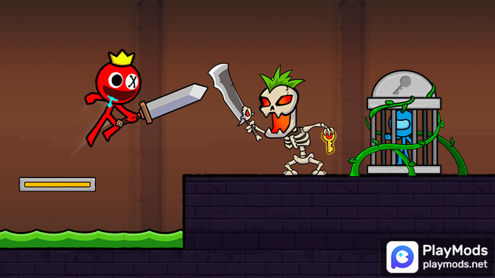 Red Stickman : Animation vs Stickman Fighting(Free skin use) screenshot image 1_Popularmodapk.com