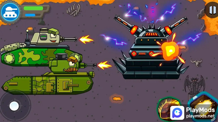 Tank battle: Tanks War 2D<span>(not attack)</span> screenshot image 4_Popularmodapk.com