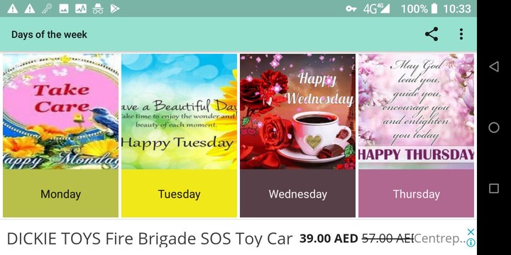 Days of the Week Daily Wishes screenshot image 9_Popularmodapk.com