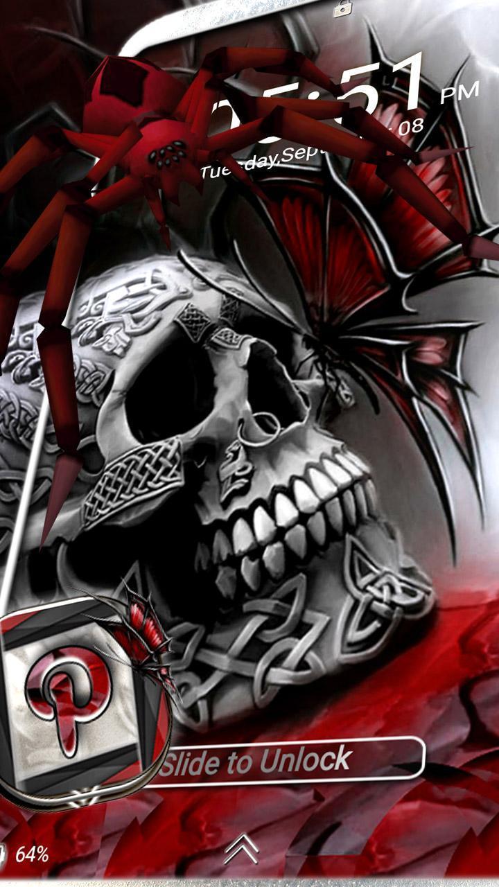Skull Red Butterfly Theme screenshot image 3_Popularmodapk.com