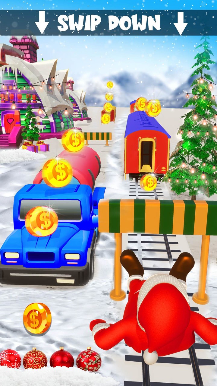 Xmas Santa Surfer Running Game screenshot image 4_Popularmodapk.com