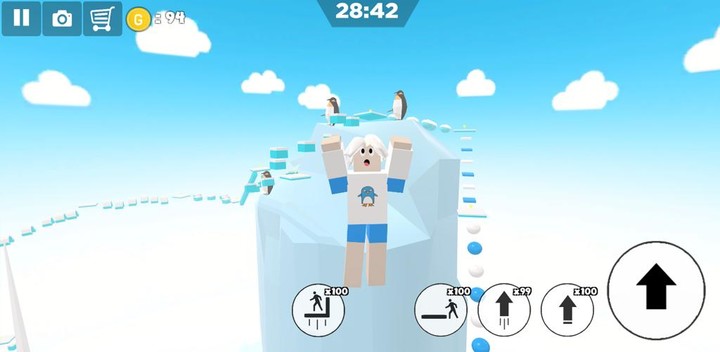 Ice snow obby parkour screenshot image 1_Popularmodapk.com