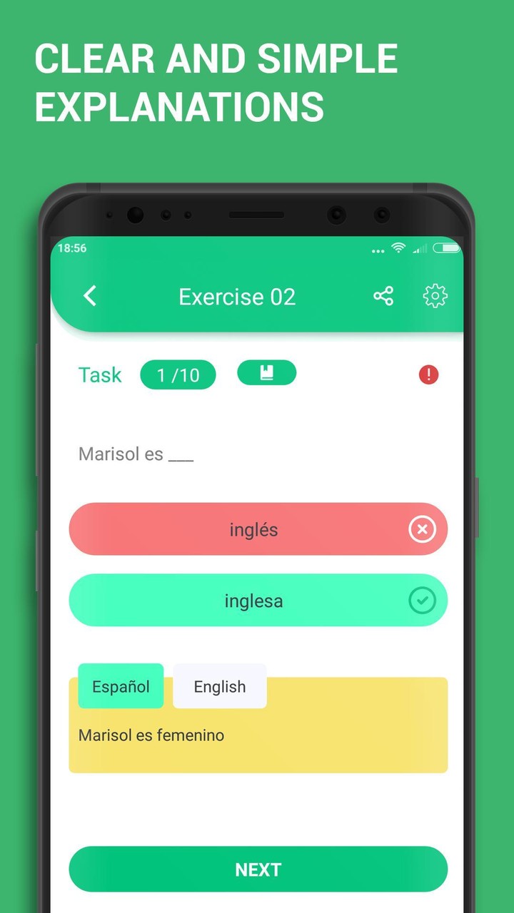 Learn Spanish Grammar A1 A2 B1 screenshot image 14_Popularmodapk.com