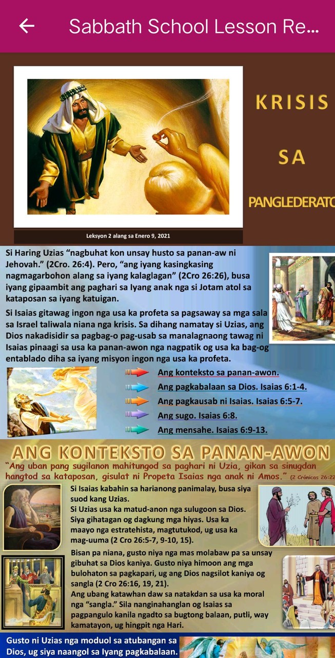 Sabbath School Lesson Cebuano screenshot image 1_Popularmodapk.com