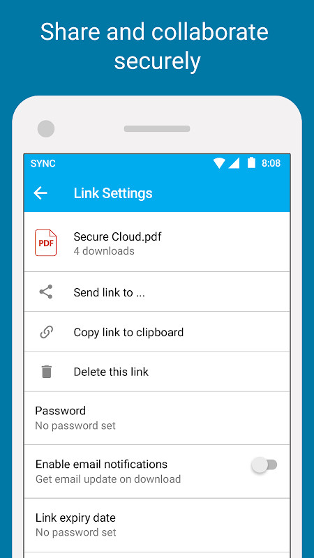 Sync - Secure cloud storage screenshot image 2_Popularmodapk.com
