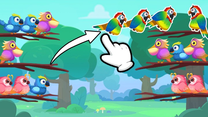 Bird Color Sort : Puzzle Game screenshot image 7_Popularmodapk.com