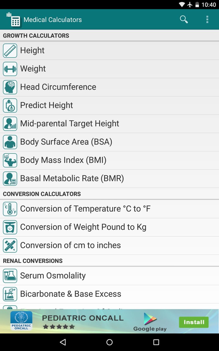 Medical Calculators screenshot image 9_Popularmodapk.com