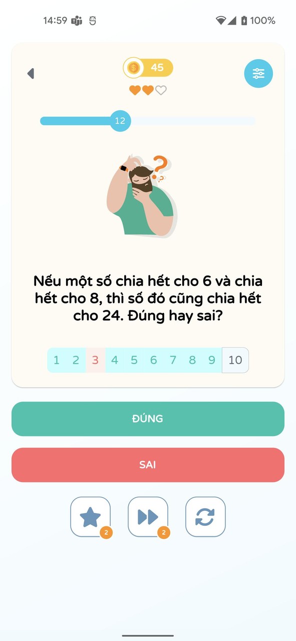 Câu Hỏi Đúng Sai screenshot image 2_Popularmodapk.com