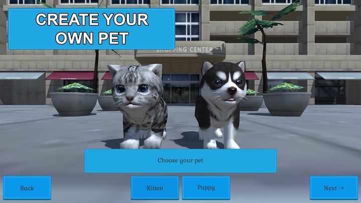 Cute Pocket Cat And Puppy 3D screenshot image 1_Popularmodapk.com