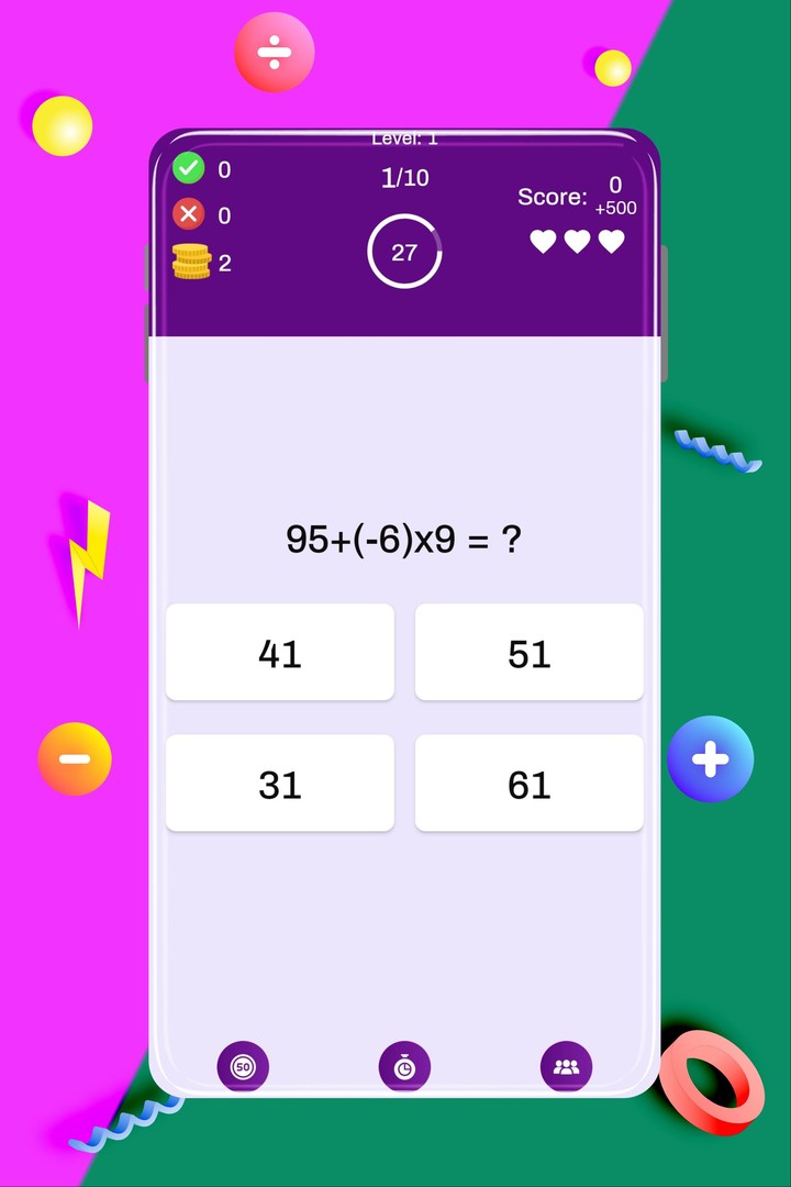 math game : Math Mastery Quest screenshot image 1_Popularmodapk.com