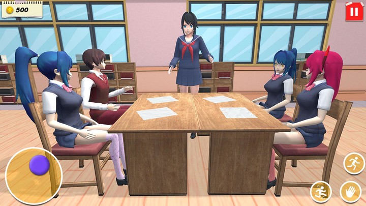 Anime High School Girls Game screenshot image 3_Popularmodapk.com