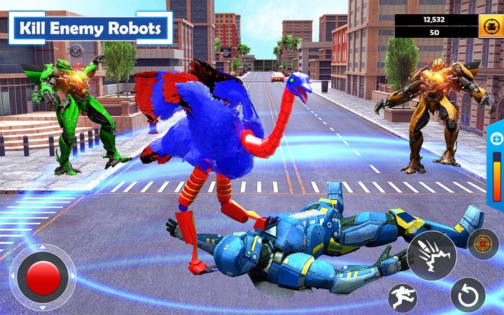 Ostrich Air Jet Robot Car Game screenshot image 19_Popularmodapk.com