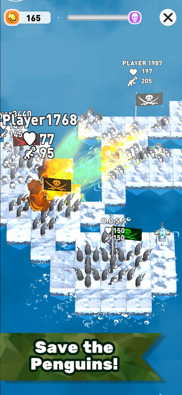 Penguin Island Raft Wars Ocean screenshot image 1_Popularmodapk.com