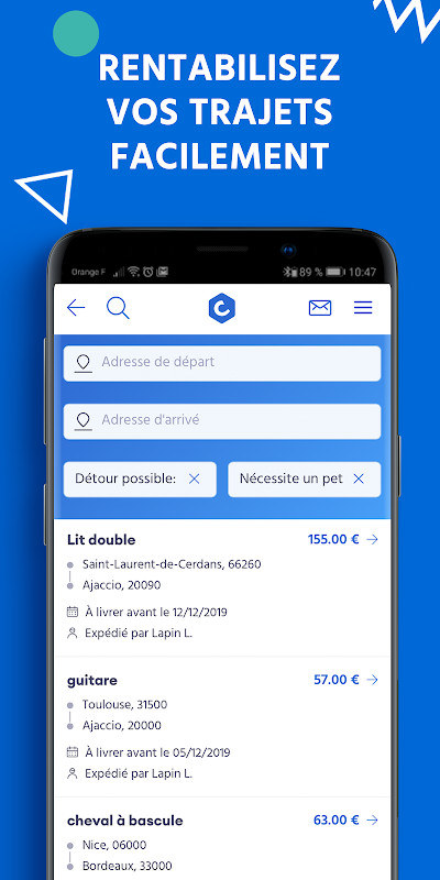 Cocolis - Covoiturage, envoi de colis collaboratif screenshot image 20_Popularmodapk.com