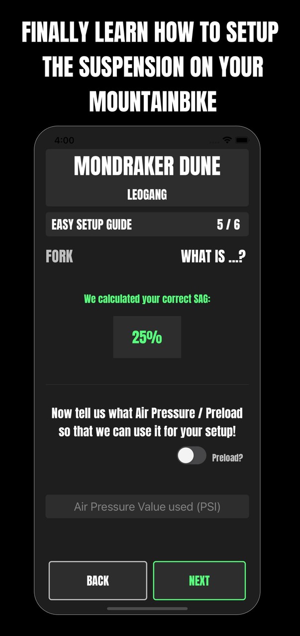 SAGLY - MTB Suspension setup screenshot image 3_Popularmodapk.com