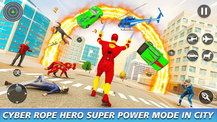 Cyber Rope Hero in Spider Game<span>(mod)</span> screenshot image 3_Popularmodapk.com