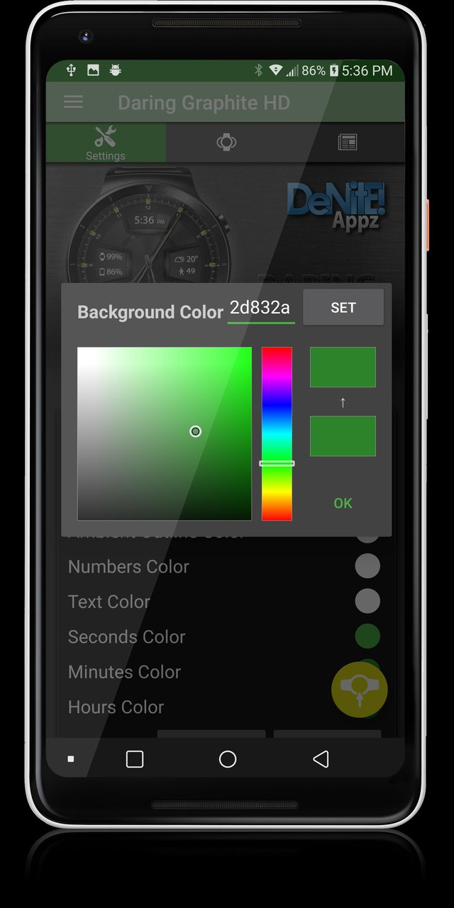 Daring Graphite HD Watch Face screenshot image 5_Popularmodapk.com