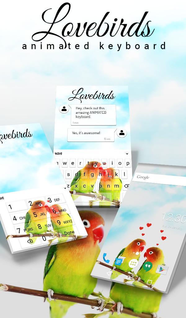 Lovebirds Keyboard + Wallpaper screenshot image 7_Popularmodapk.com