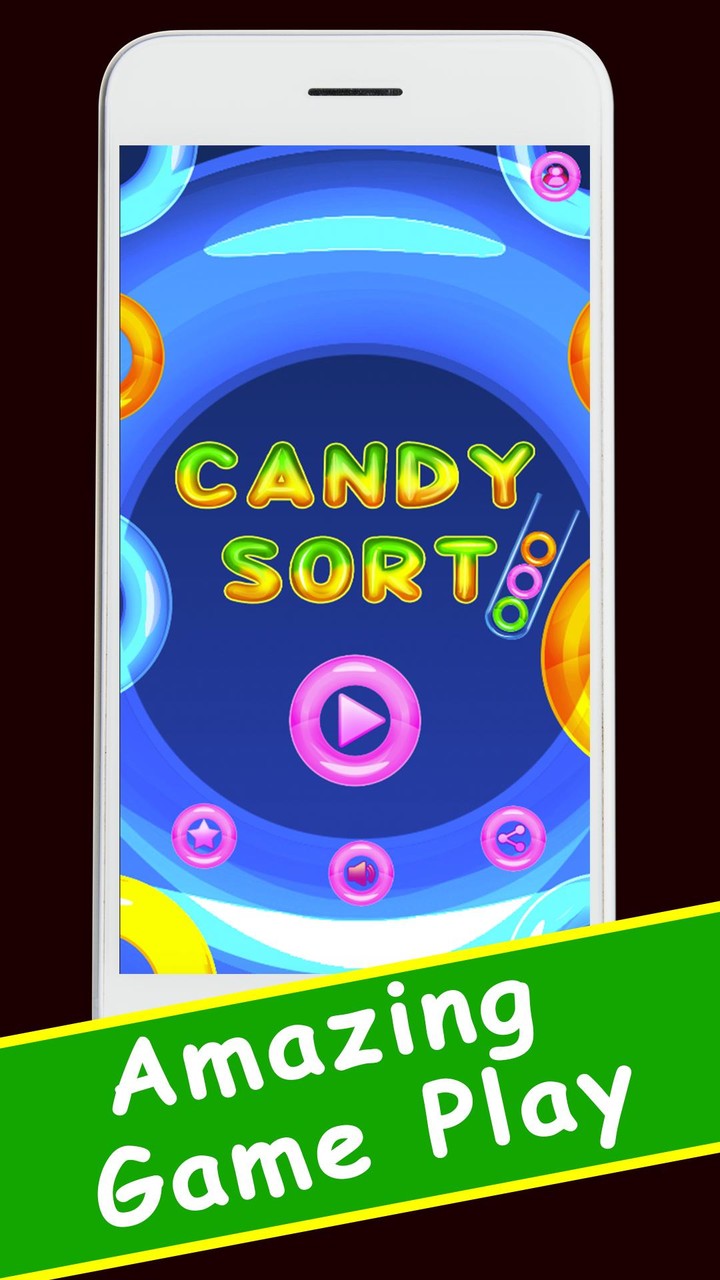 Candy Sort Color Puzzle Game screenshot image 1_Popularmodapk.com