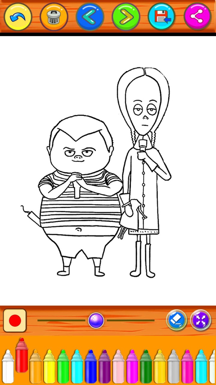 Coloring Book Wednesday Addams screenshot image 1_Popularmodapk.com