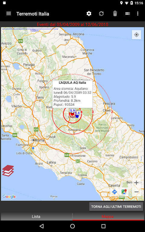 Terremoti Italia screenshot image 11_Popularmodapk.com