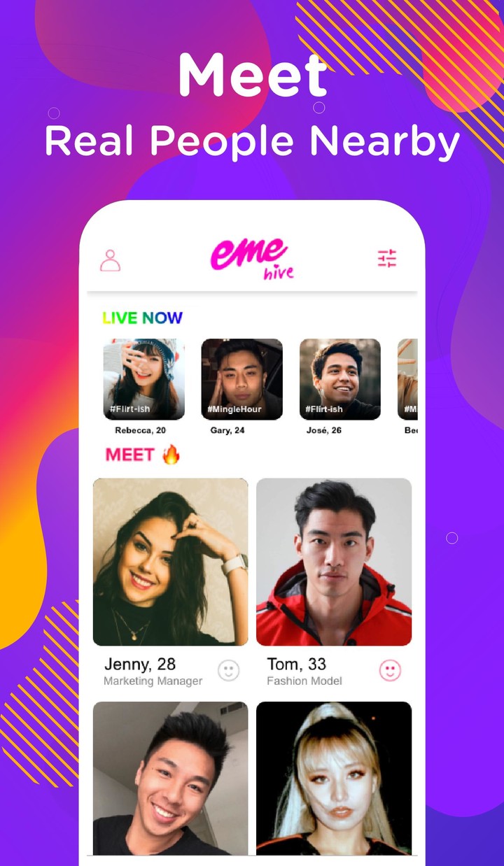 EME Hive - Meet, Chat, Go Live screenshot image 1_Popularmodapk.com