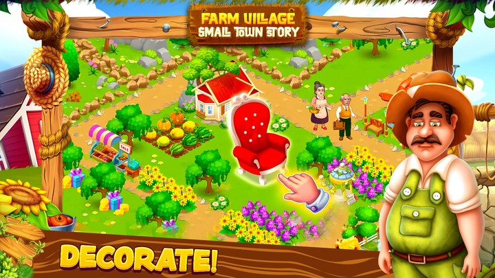 Happy Farm Town Small Village screenshot image 3_Popularmodapk.com