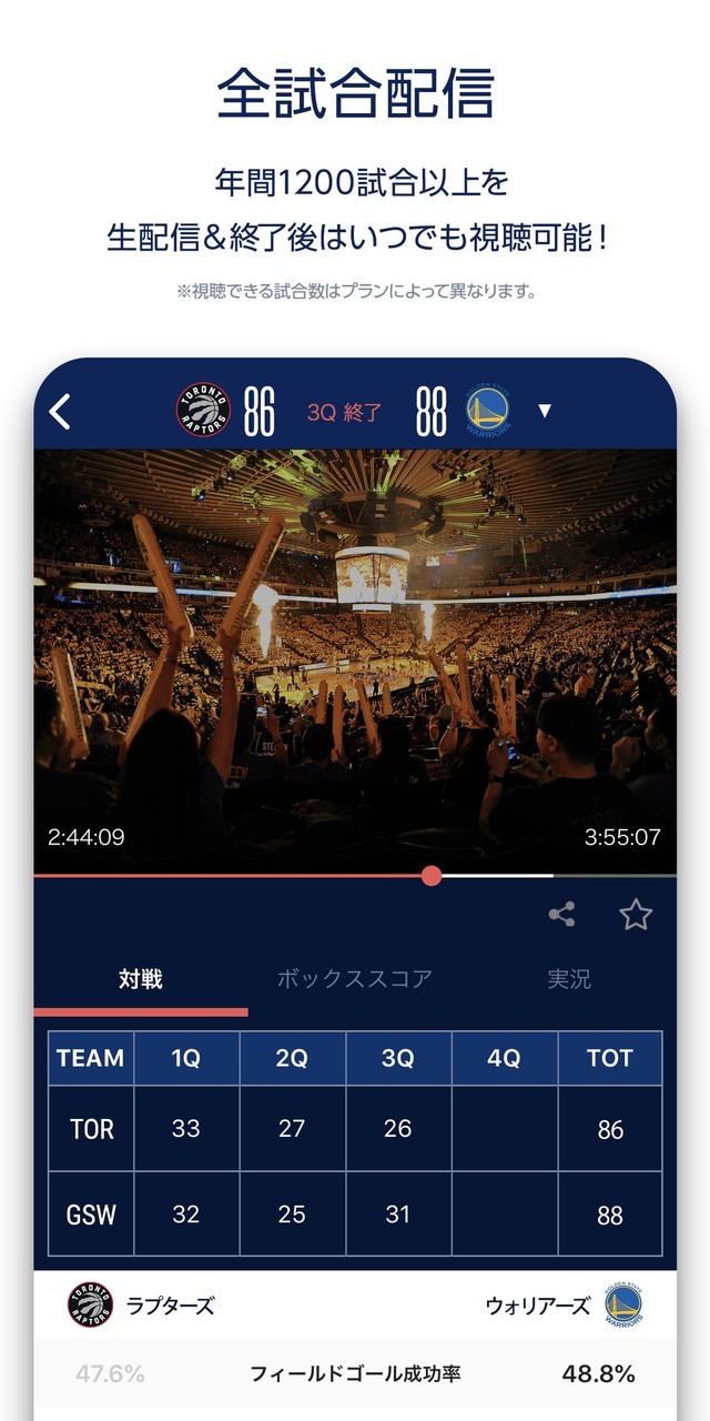 NBA Rakuten - ライブ・ニュース・見逃し動画 screenshot image 5_Popularmodapk.com