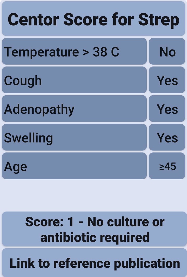 Centor score for strep screenshot image 6_Popularmodapk.com