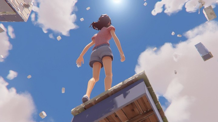 Girl runner jump up to heaven! screenshot image 1_Popularmodapk.com