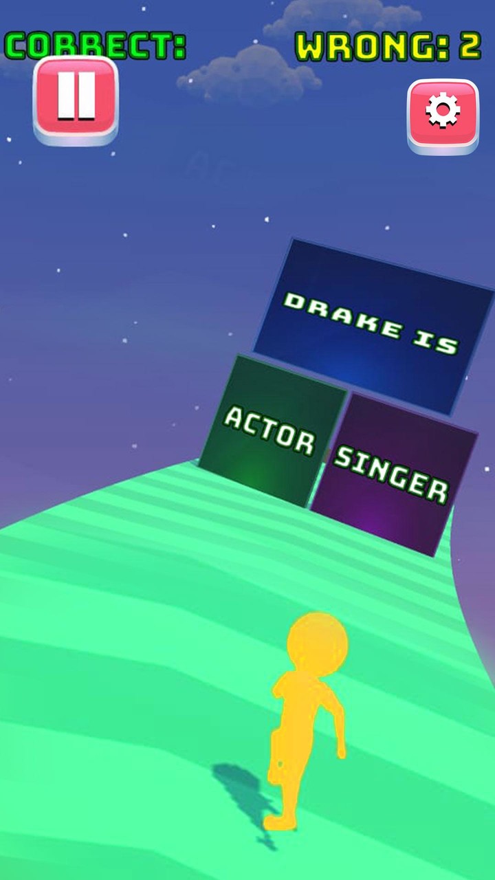 Genius Runner Quiz Dash Run 3D screenshot image 1_Popularmodapk.com