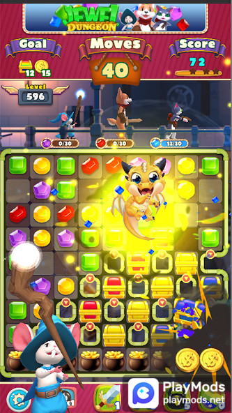 Jewel Dungeon - Match 3 Puzzle<span>(Unlimited money)</span> screenshot image 4_Popularmodapk.com