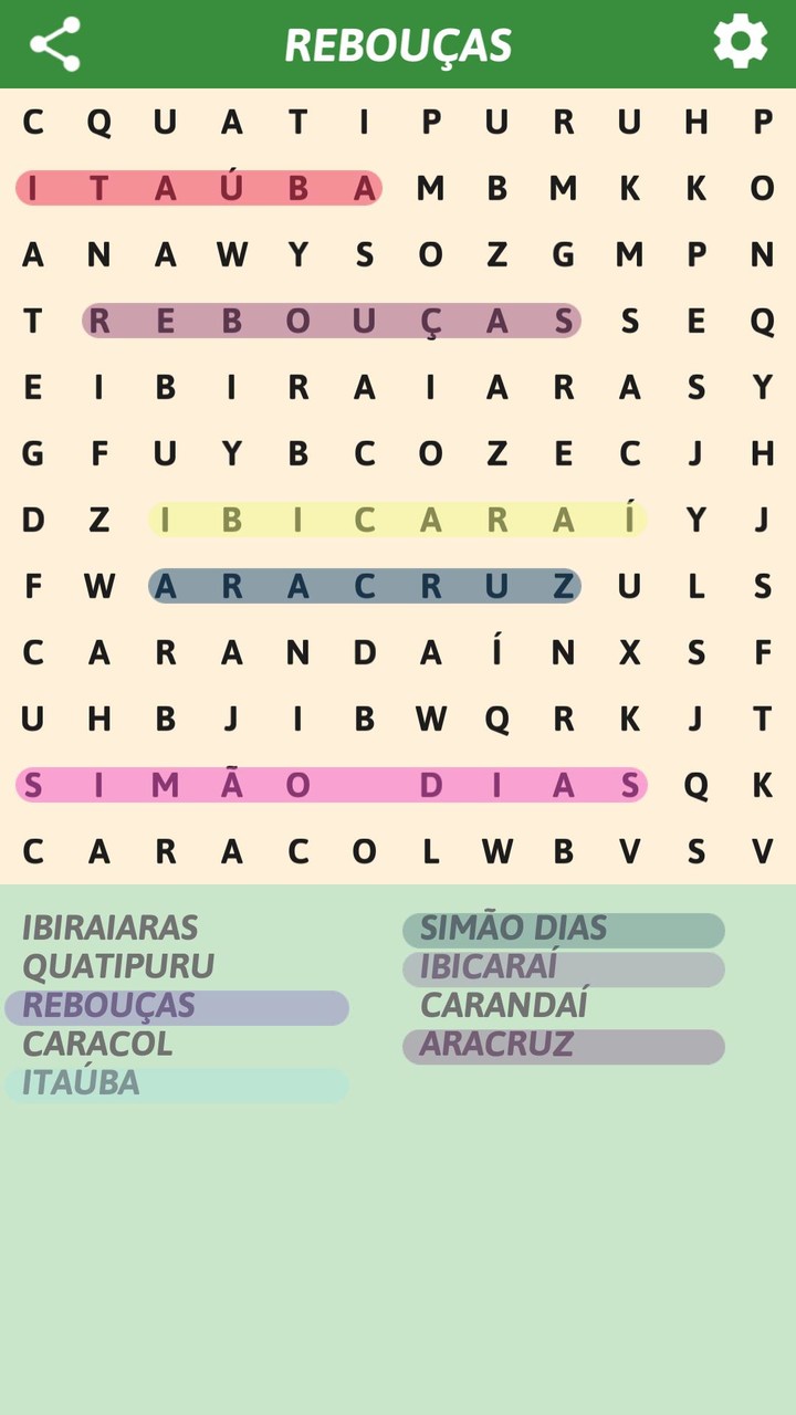 Brazilian cities Word Search screenshot image 4_Popularmodapk.com