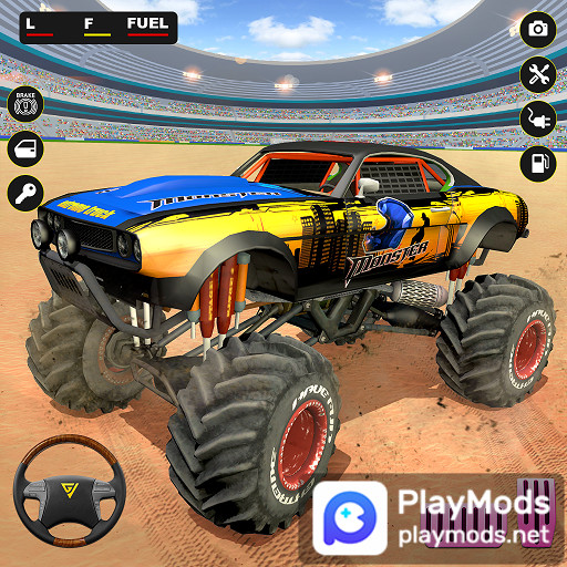 Monster Derby Truck Fighting<span>(Unlimited gold coins)</span> screenshot image 1_Popularmodapk.com