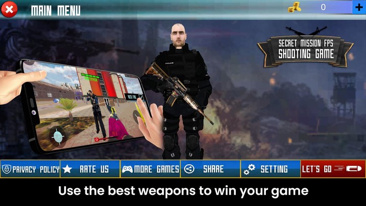 Secret Mission Fps Shooting screenshot image 1_Popularmodapk.com