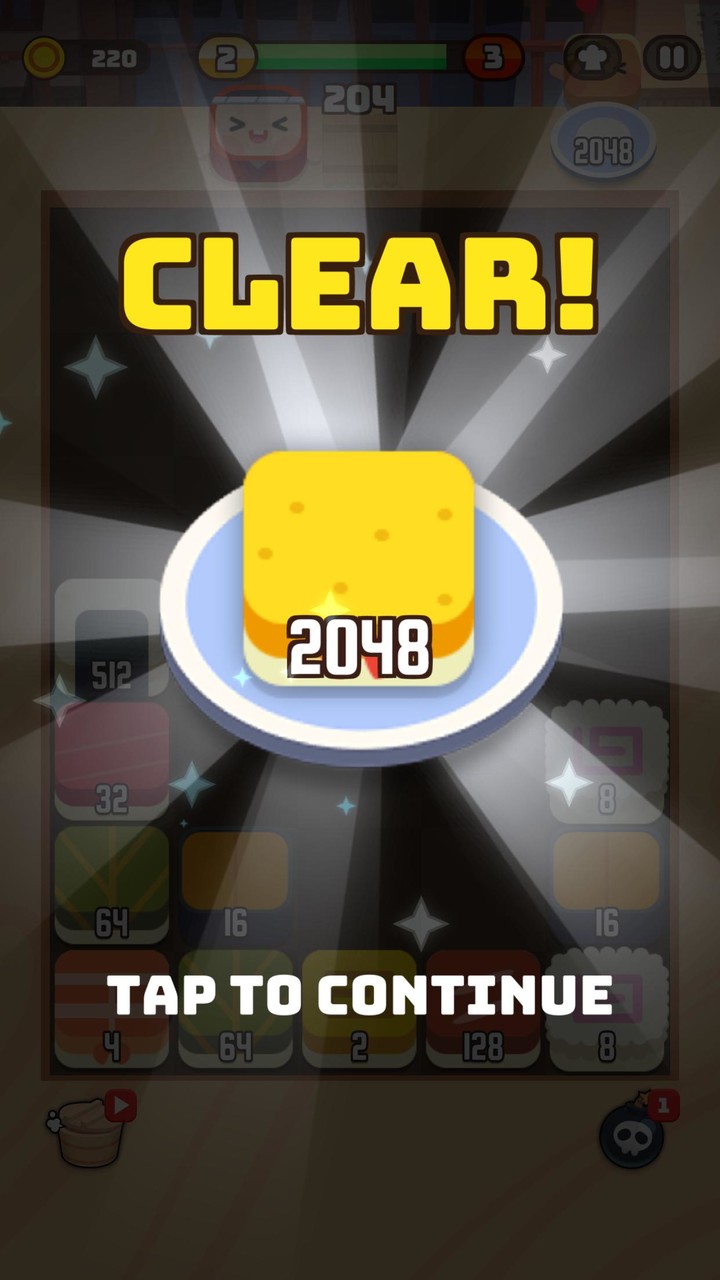 Sushi Drop : 2048 Merge Puzzle screenshot image 5_Popularmodapk.com