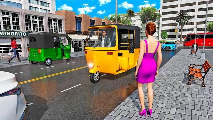 Rickshaw Driving Rickshaw Game screenshot image 2_Popularmodapk.com