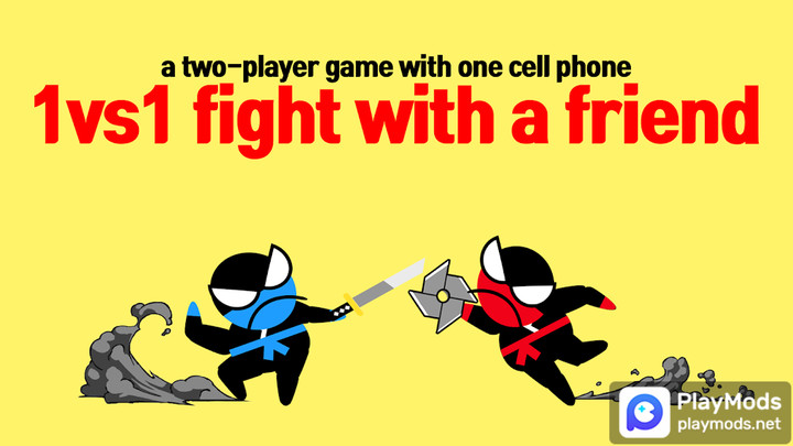 Jumping Ninja Battle - Two Player battle Action(Unlimited Diamonds) screenshot image 1_Popularmodapk.com
