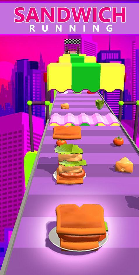 Sandwich Running 3D Burger screenshot image 2_Popularmodapk.com