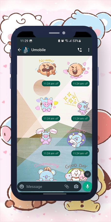 BT21 BTS WASticker screenshot image 2_Popularmodapk.com