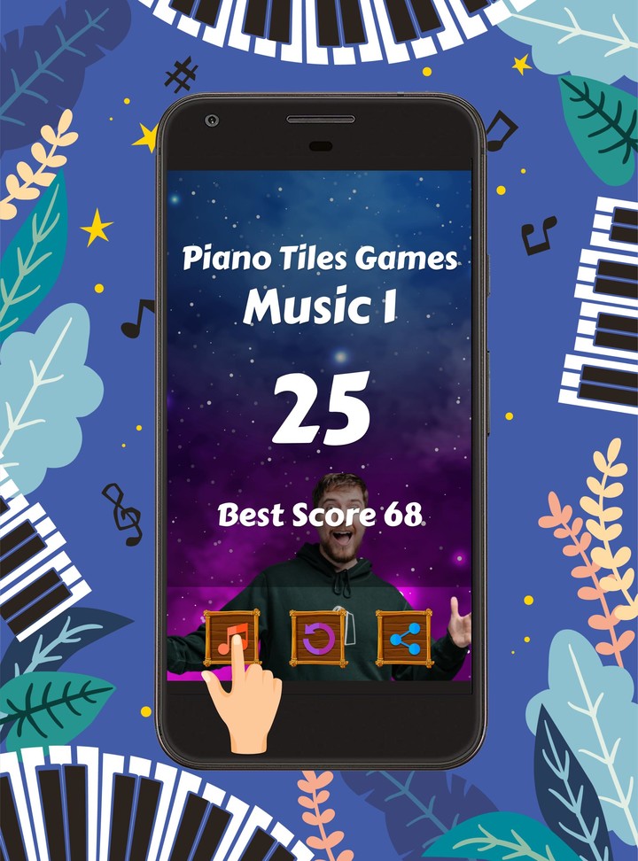 Mr Beast Piano Tiles Games screenshot image 4_Popularmodapk.com